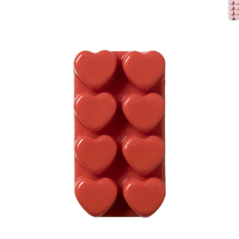 Wax hartjes set van 8 - diverse varianten