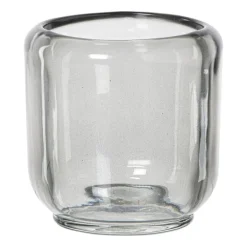 Waxinelichthouder - grijs - ø8.3x8.3 cm