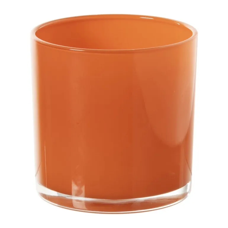 Waxinelichthouder - rood - ø10x10 cm