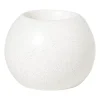 Waxinelichthouder bol - wit - ø8.x6.7 cm