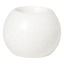 Waxinelichthouder bol - wit - ø8.x6.7 cm
