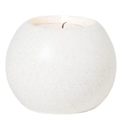 Waxinelichthouder bol - wit - ø8.x6.7 cm