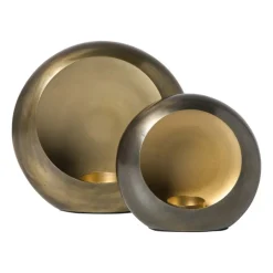 Waxinelichthouder brons - klein - 16x15x7.5 cm