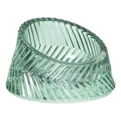 Waxinelichthouder open rond - groen - ø7.5x4.3 cm