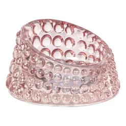 Waxinelichthouder open rond - roze - ø7.5x4.3 cm