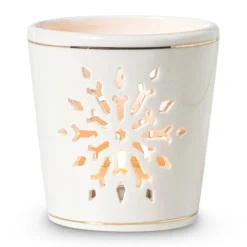 Waxinelichthouder sneeuwvlok - diverse varianten - ø7.2x7.5 cm