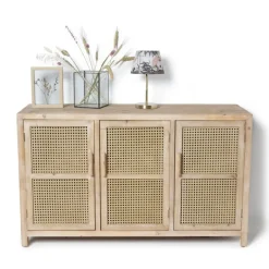 Webbing dressoir Bandung - naturel - 72x120x40 cm