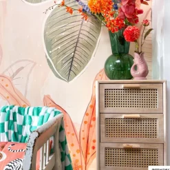 Webbing Java kast met 5 laden - 107x40x31 cm