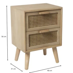 Webbing Java kast met 2 laden - 56x40x31 cm