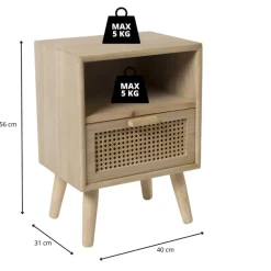 Webbing Java nachtkastje - 56x40x31 cm
