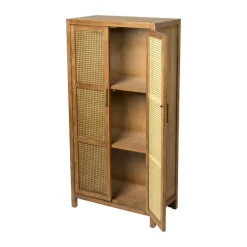 Webbing kast Bandung hoog - bruin - 140x70x40 cm