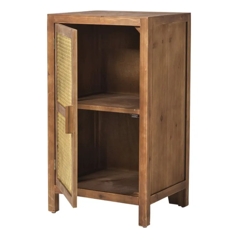 Webbing nachtkastje Bandung - bruin - 80.5x45x40.5 cm