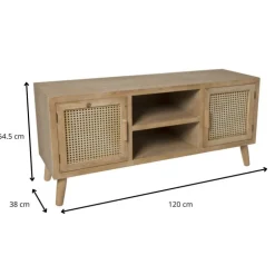 Webbing tv meubel Bandung - naturel - 54.5x120x38 cm