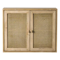 Webbing wandkast Bandung - naturel - 48.5x60x22 cm