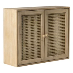 Webbing wandkast Bandung - naturel - 48.5x60x22 cm