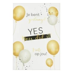 Wenskaart geslaagd A4 - diverse varianten