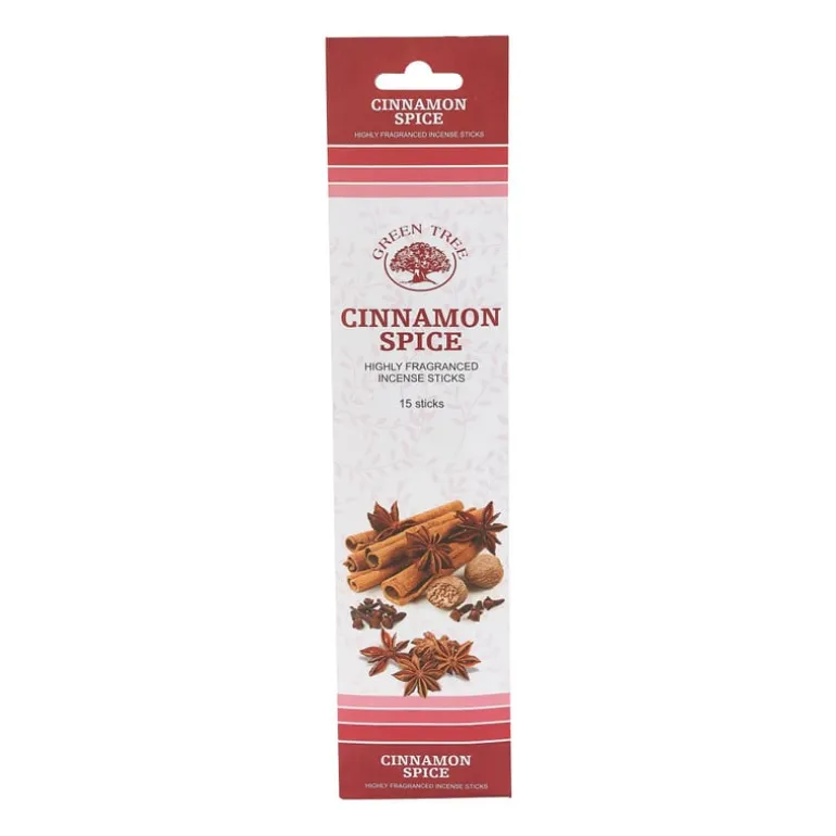 Wierooksticks Green Tree - cinnamon spice - 15 stokjes