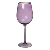 Wijnglas gouden rand - paars - 380 ml
