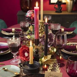 Wijnglas gouden rand - paars - 380 ml