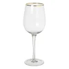 Wijnglas gouden rand - transparant - 380 ml