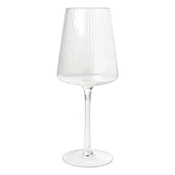 Wijnglas ribbel groot - glas - 400 ml
