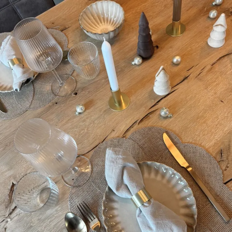 Wijnglas ribbel groot - glas - 400 ml