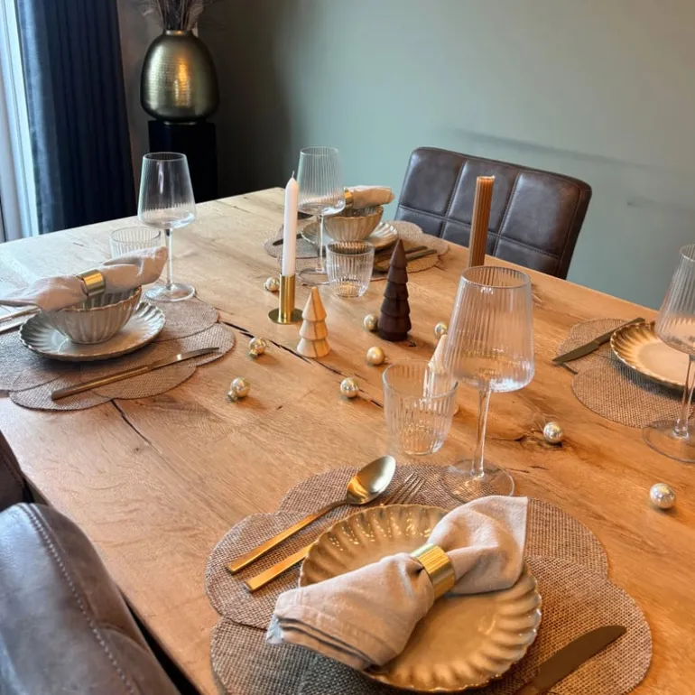 Wijnglas ribbel groot - glas - 400 ml