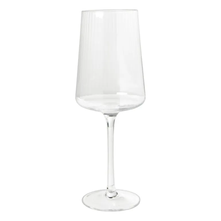 Wijnglas ribbel klein - glas - 300 ml
