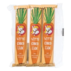 Worteltjes witte chocolade - 3x45 gram
