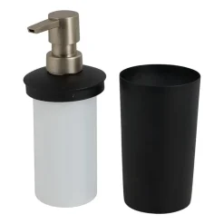 Zeeppomp metaal - zwart - ⌀8x18 cm