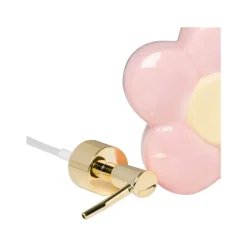 Zeeppompje bloem - roze/geel - 18.5x12.8x5.5 cm