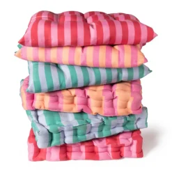 Zitkussen streep - groen/blauw - 40x40 cm