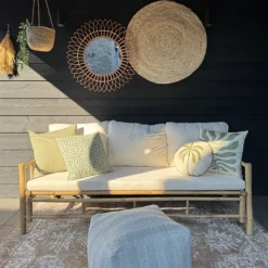 Zonnespiegel rotan - ø76 cm